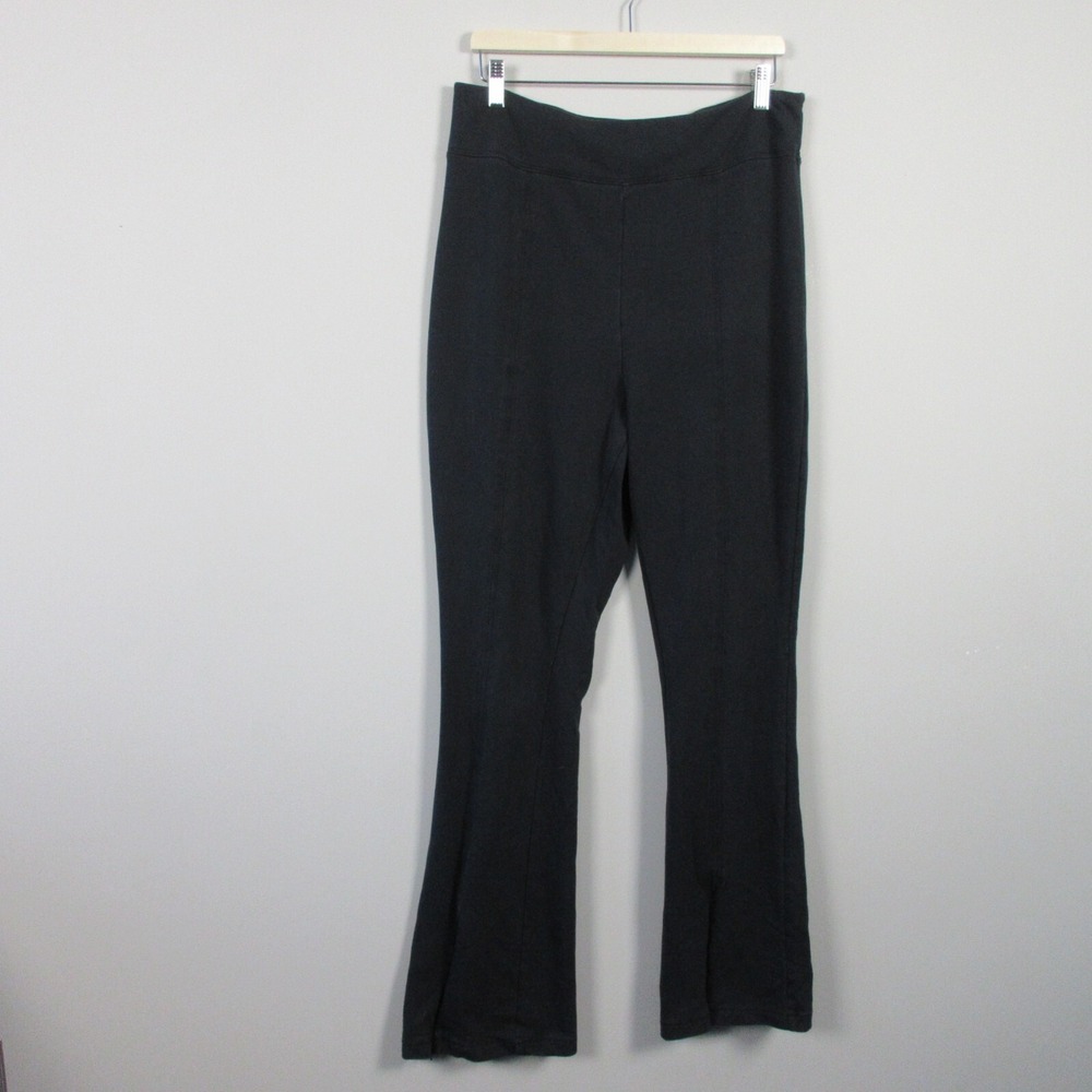 Daily Practice Anthropologie Flare Pant Women L Black High Rise Athleisure 442